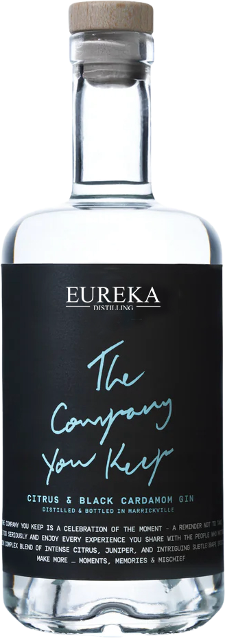 Eureka Distilling The Company You Keep Citrus &amp; Black Cardamom Gin bottle